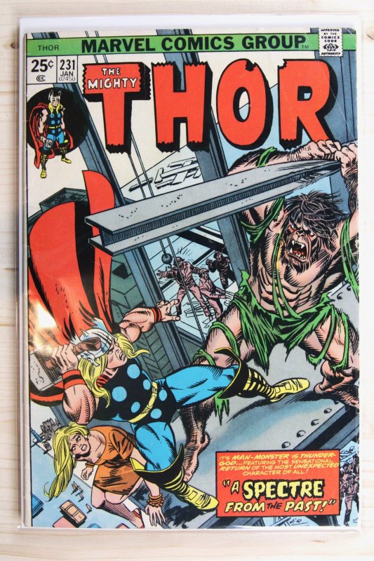 Thor #231 (Marvel Comics, 1975), raw comic book in VF- 7.5 condition — front cover