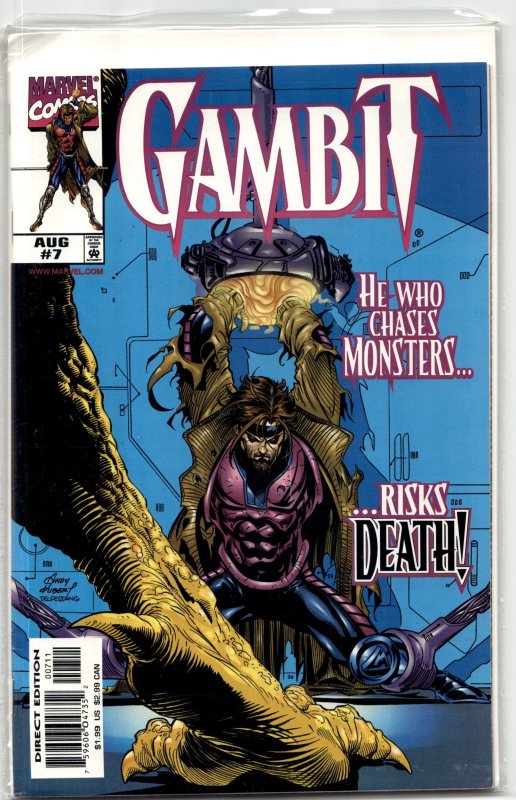 Gambit #7 (Marvel Comics, 1999), raw, ungraded comic book — front cover