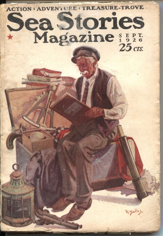 SEA Stories Sept 1926-Action-Adventure-Treasure-Smugglers vs Coast Guard, raw, ungraded comic book — front cover