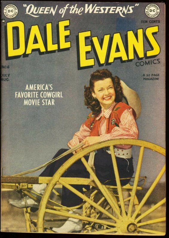Dale Evans #6 (DC Comics, 1949), raw comic book in VF- condition — front cover