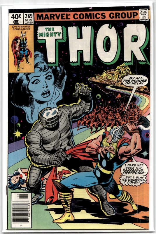 Thor #289 (Marvel Comics, 1979), raw, ungraded comic book — front cover