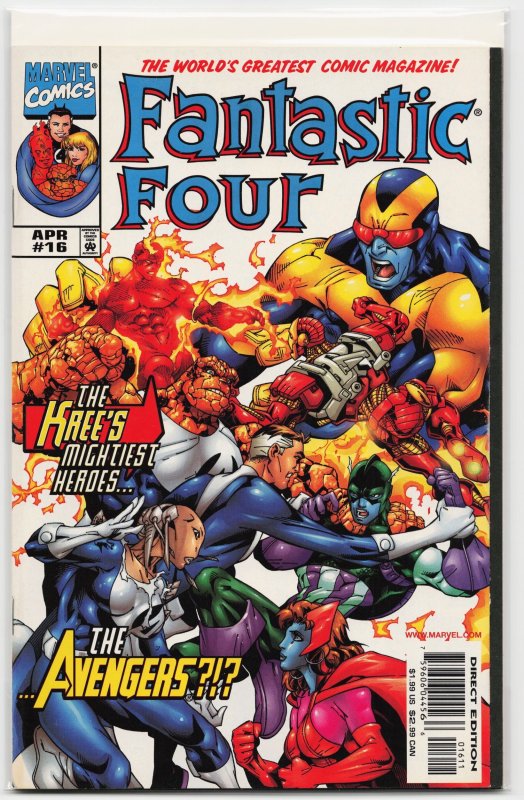 Fantastic Four #16 (Marvel Comics, 1999), raw, ungraded comic book — front cover