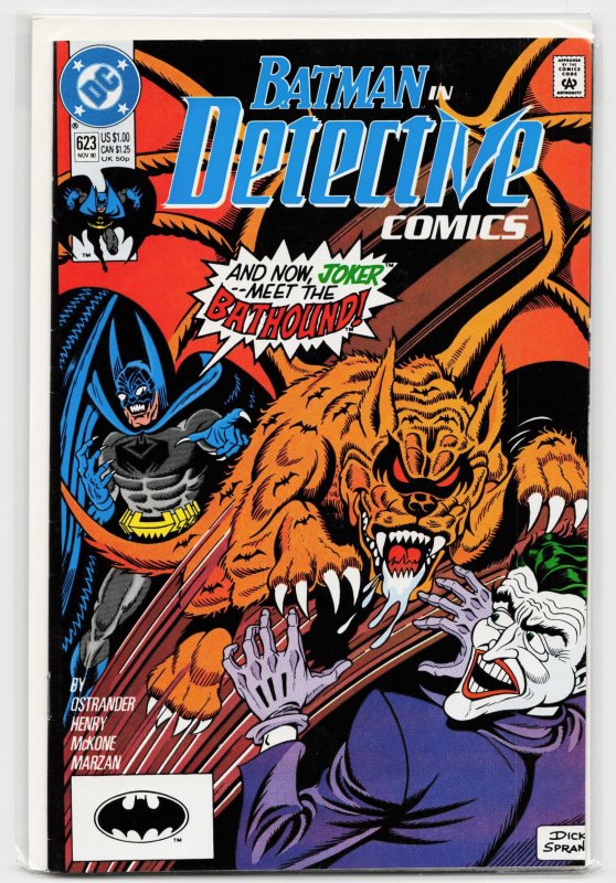 Detective Comics #623 (DC Comics, 1990), raw, ungraded comic book — front cover