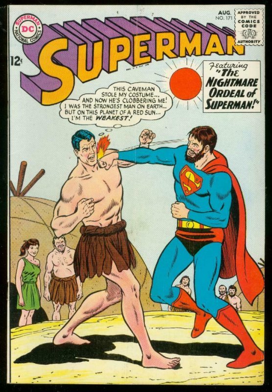 Superman #171 (DC Comics, 1964), raw comic book in VG condition — front cover