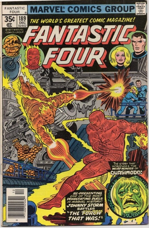 Fantastic Four #189 (Marvel Comics, 1977), raw comic book in FN+ 6.5 condition — front cover
