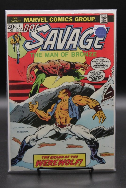 Doc Savage #7 (Marvel Comics, 1973), raw, ungraded comic book — front cover