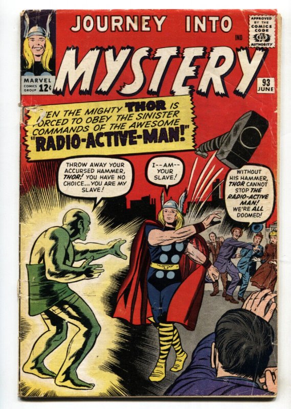 Journey into Mystery #93 (Marvel Comics, 1963), raw, ungraded comic book — front cover