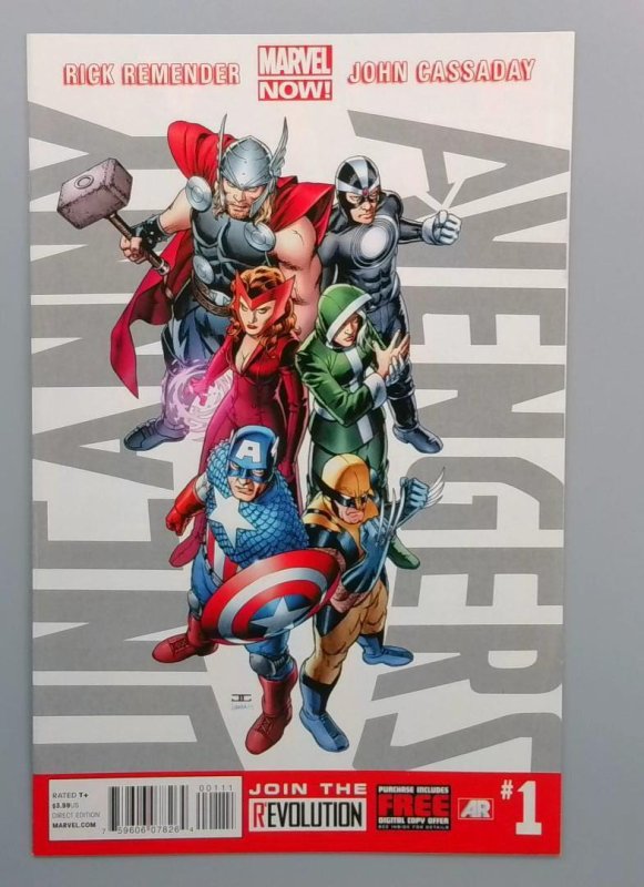 Uncanny Avengers #1 (Marvel Comics, 2013), raw comic book in NM condition — front cover