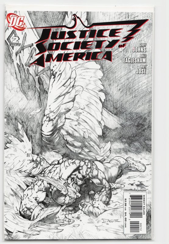 Justice Society of America #2 (DC Comics, 2007), raw, ungraded comic book — front cover