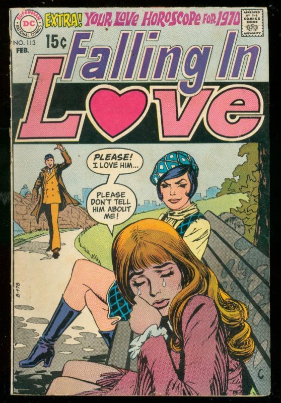 Falling in Love #113 (DC Comics, 1970), raw comic book in VG condition — front cover