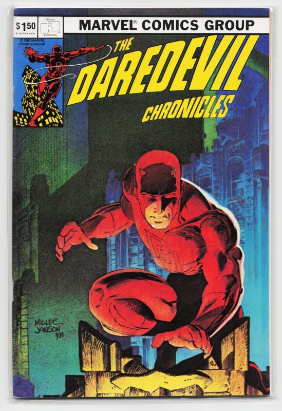The Daredevil Chronicles (1982) (Marvel Comics, 1982), raw, ungraded comic book — front cover