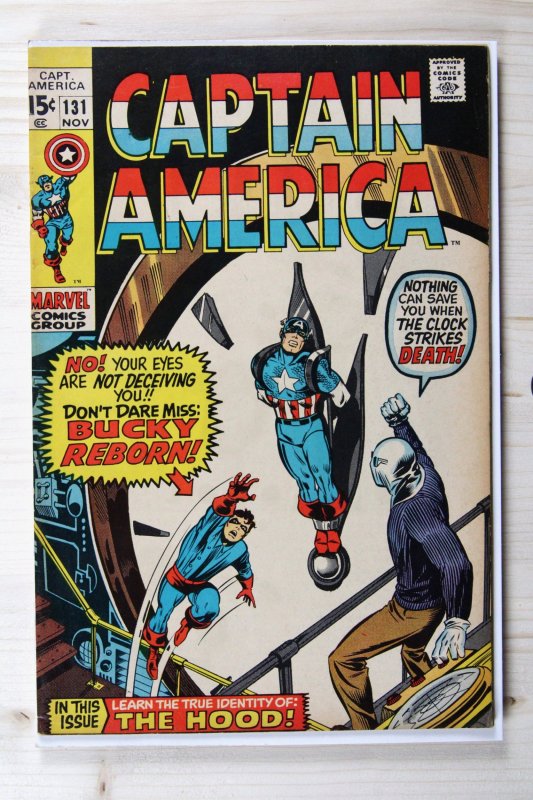 Captain America #131 (Marvel Comics, 1970), raw comic book in FN/VF 7.0 condition — front cover