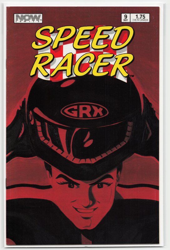 Speed Racer #9 (Now Comics, 1988), raw, ungraded comic book — front cover