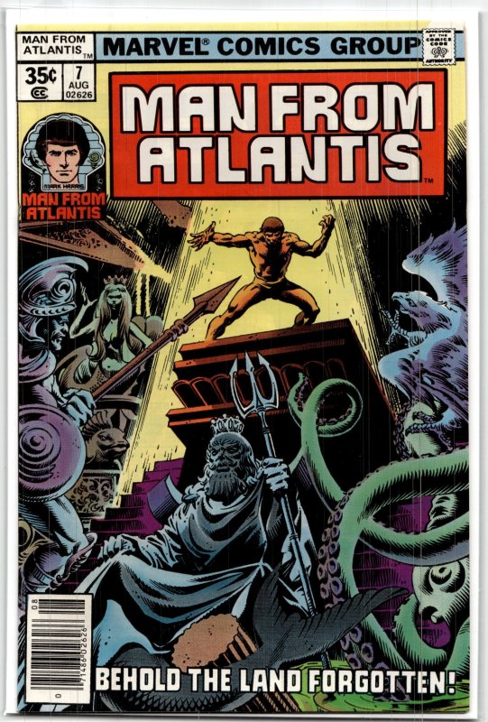 Man from Atlantis #7 (Marvel Comics, 1978), raw, ungraded comic book — front cover
