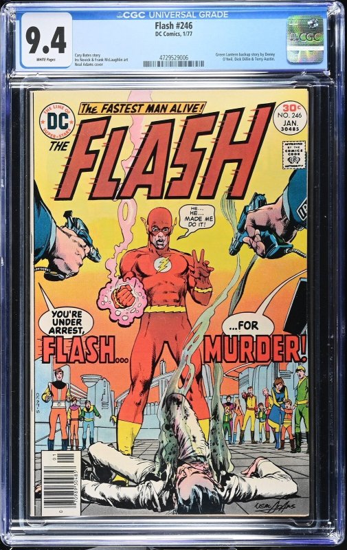 Flash #246 (DC Comics, 1977), CGC 9.4 graded comic book, Universal Blue label — front cover in its holder