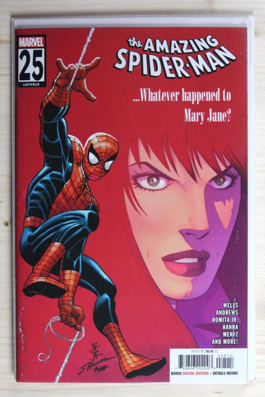 The Amazing Spider-Man #25 (Marvel Comics, 2019), raw comic book in NM+ 9.6 condition — front cover