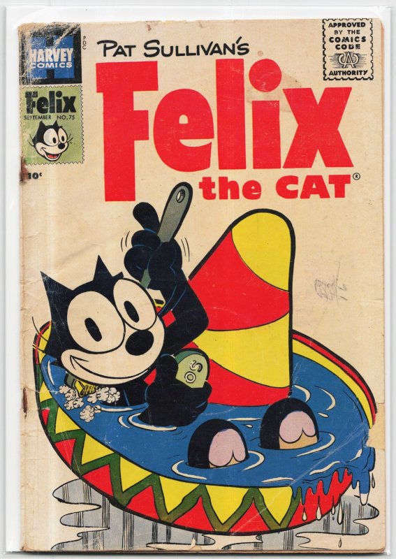 Felix the Cat #75 (1956), raw, ungraded comic book — front cover
