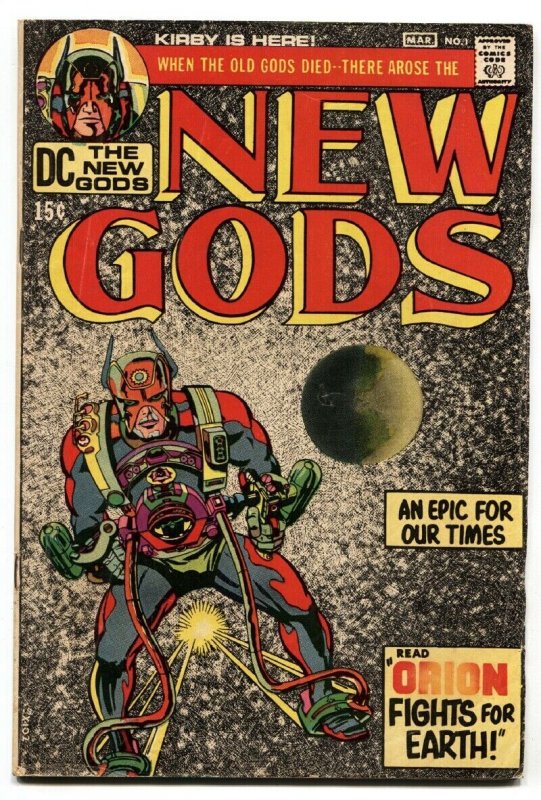 New Gods #1 (DC Comics, 1971), raw comic book in FN condition — front cover