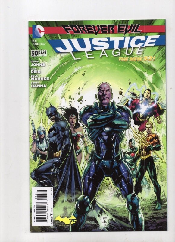 Justice League #30 (DC Comics, 2014), raw comic book in NM 9.4 condition — front cover