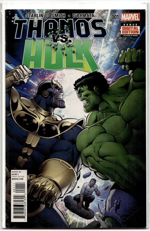 Thanos vs. Hulk #1 (2015), raw, ungraded comic book — front cover