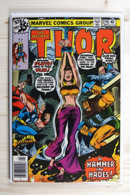Thor #279 (Marvel Comics, 1979), raw comic book in VF 8.0 condition — front cover
