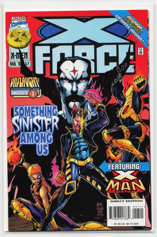 X-Force #57 (Marvel Comics, 1996), raw, ungraded comic book — front cover