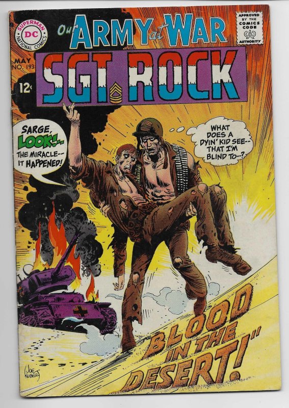 Our Army at War #193 (DC Comics), raw comic book in VF condition — front cover