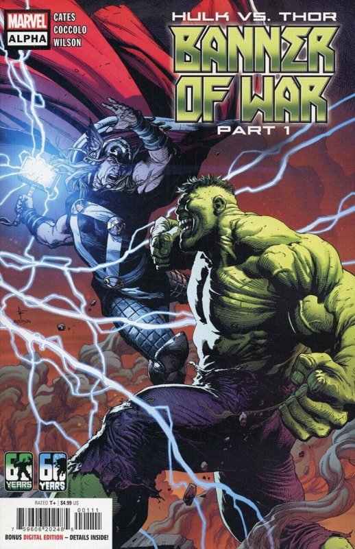 Hulk vs. Thor: Banner of War #1 (2022), raw comic book in NM condition — front cover