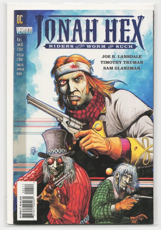 Jonah Hex: Riders of the Worm and Such #4 (DC Comics, 1995), raw, ungraded comic book — front cover