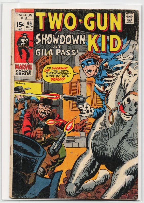 Two-Gun Kid #99 (Marvel Comics, 1971), raw, ungraded comic book — front cover