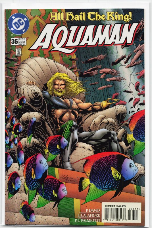 Aquaman #36 (DC Comics, 1997), raw, ungraded comic book — front cover