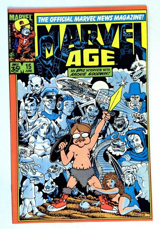 Marvel Age #15 (Marvel Comics, 1983), raw comic book in NM- condition — front cover