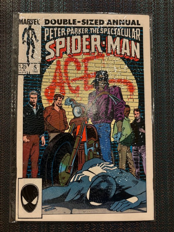 The Spectacular Spider-Man Annual #5 (1985), raw, ungraded comic book — front cover