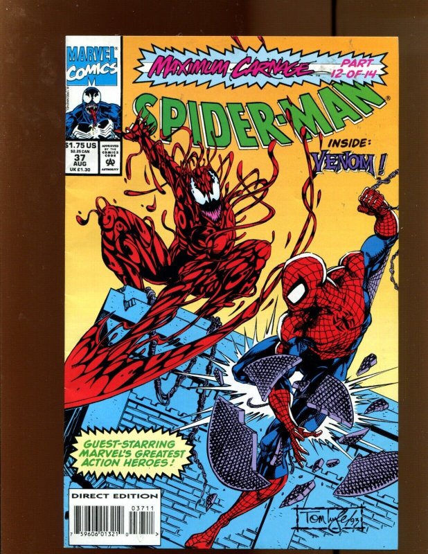 Spider-Man #37 (Marvel Comics, 1993), raw comic book in 6.5 condition — front cover