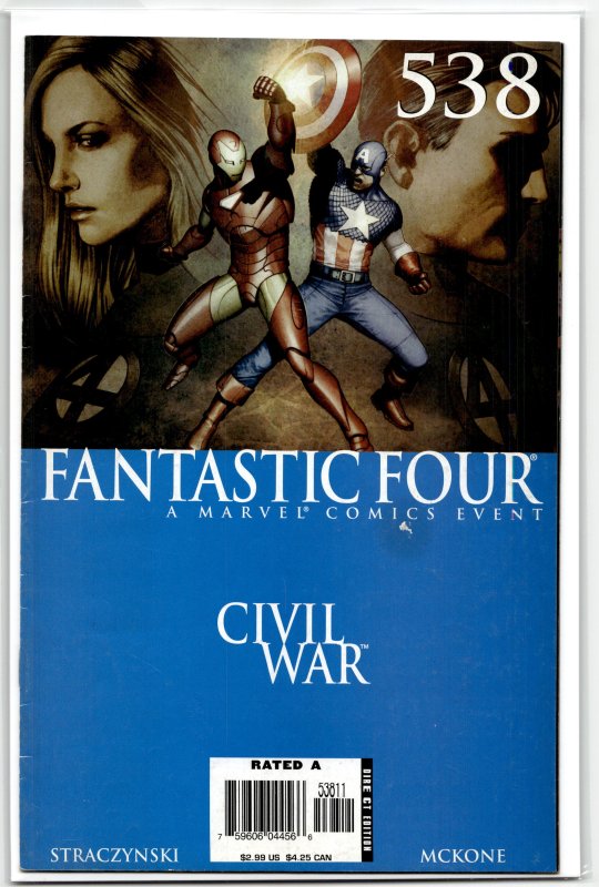 Fantastic Four #538 (Marvel Comics, 2006), raw, ungraded comic book — front cover