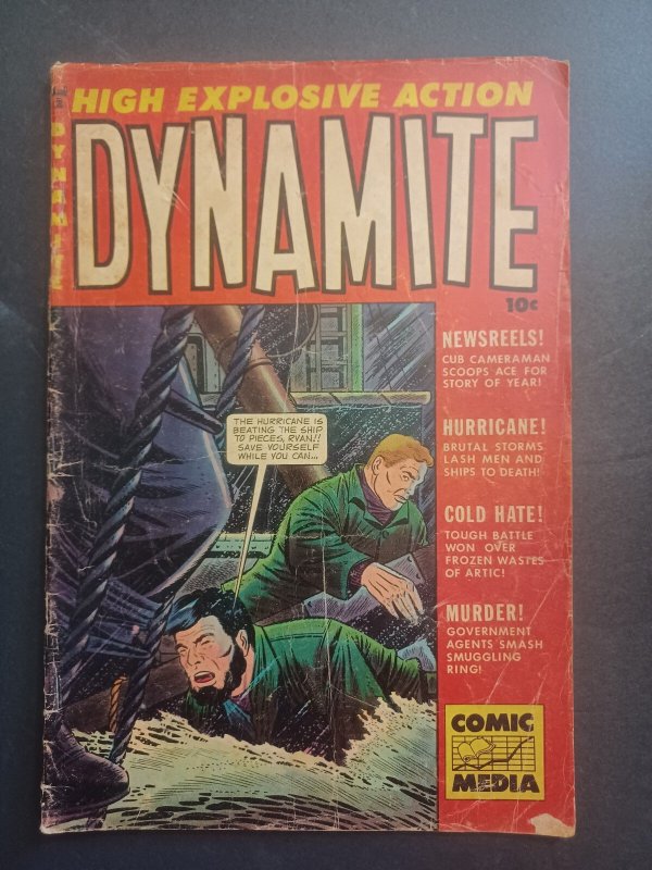 Dynamite #2 (1953), raw comic book in GD condition — front cover