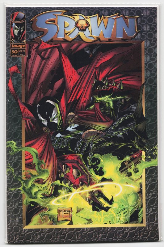 Spawn #50 (Image Comics, 1996), raw, ungraded comic book — front cover