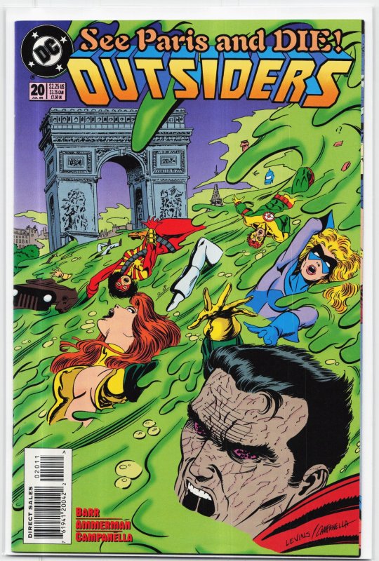 Outsiders #20 (1995), raw, ungraded comic book — front cover