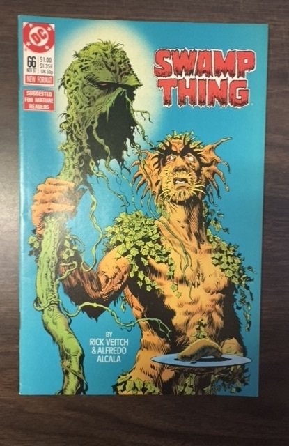 Swamp Thing #66 (DC Comics, 1987), raw, ungraded comic book — front cover