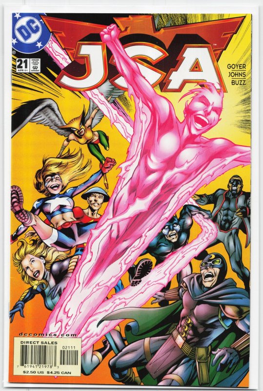 JSA #21 (DC Comics, 2001), raw, ungraded comic book — front cover