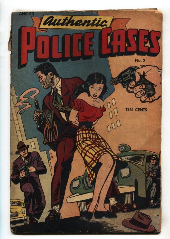 Authentic Police Cases #2 (1948), raw, ungraded comic book — front cover
