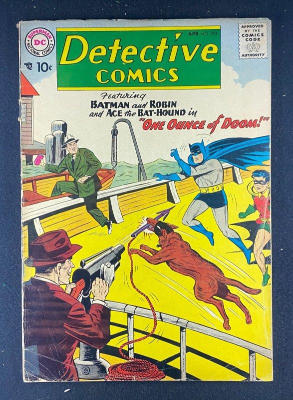 Detective Comics #254 (DC Comics, 1937), raw comic book in VG 4.0 condition — front cover