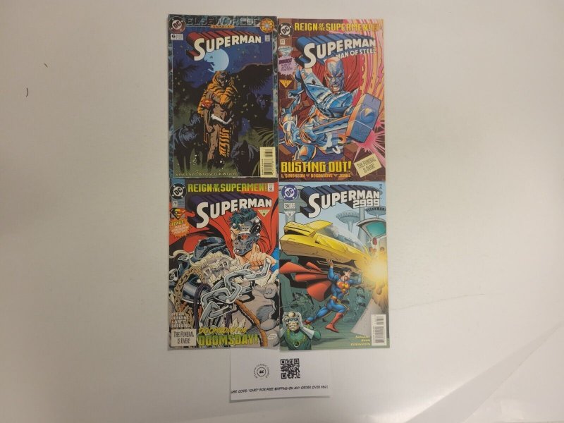 4 DC Comics #136 Superman 2999 + #6 78 Superman + #22 Man of Steel 8 TJ27, raw, ungraded comic book — front cover