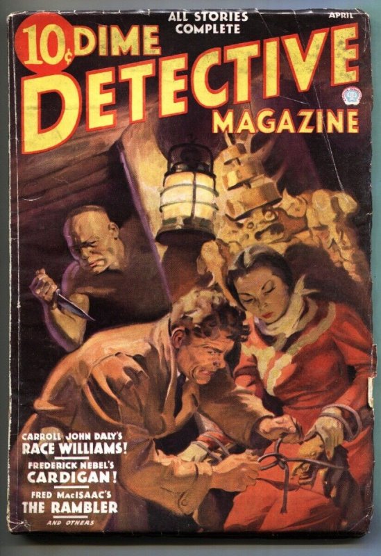 Pulp: Dime Detective Pulp // April 1936 // Race Williams // Cornell Woolrich... (1936), raw, ungraded comic book — front cover