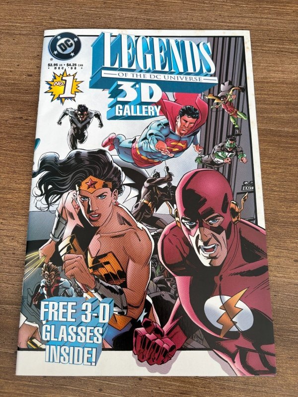 Legends of the DC Universe 3-D Gallery #1, raw comic book in NM condition — front cover