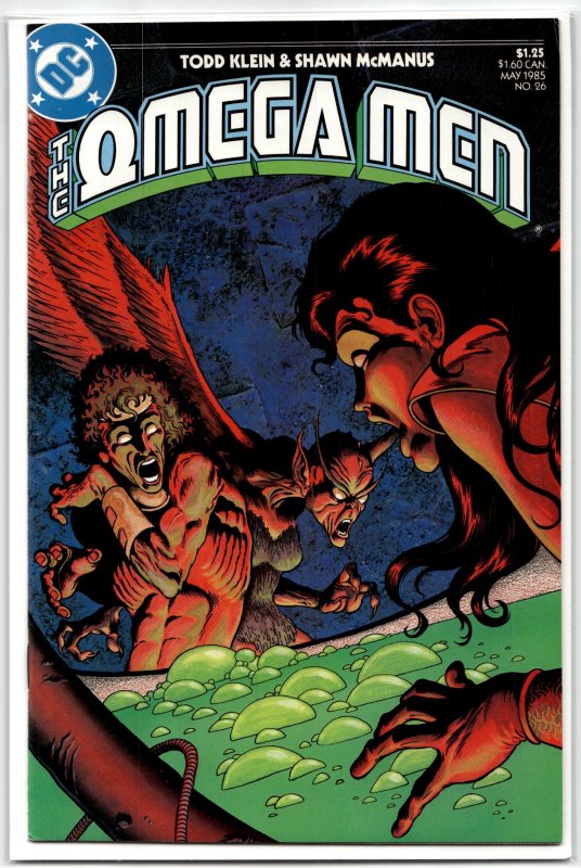 The Omega Men #26 (DC Comics, 1985), raw, ungraded comic book — front cover