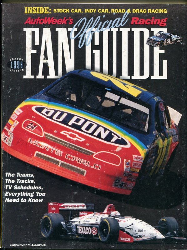 Official Racing Fan Guide 1996-Autoweek-Jeff Gordon-NASCAR-Indy-NHRA-VG (1996), raw comic book in VG condition — front cover