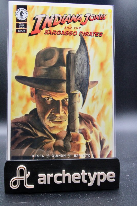 Indiana Jones and the Sargasso Pirates #1 (Dark Horse Comics, 1995), raw comic book in NM- 9.2 condition — front cover