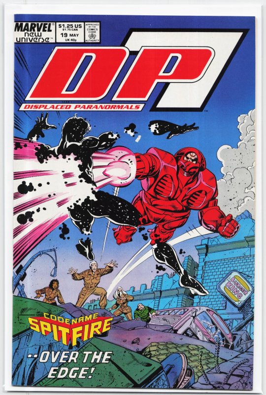 D.P.7 #19 (Marvel Comics, 1988), raw, ungraded comic book — front cover