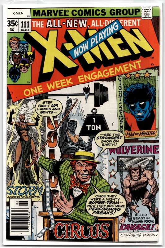 The X-Men #111 (Marvel Comics, 1978), raw, ungraded comic book — front cover